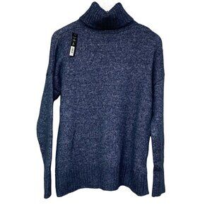 BANANA REPUBLIC x Repreve Turtleneck Sweater Large Blue Knit Womens Top NWT